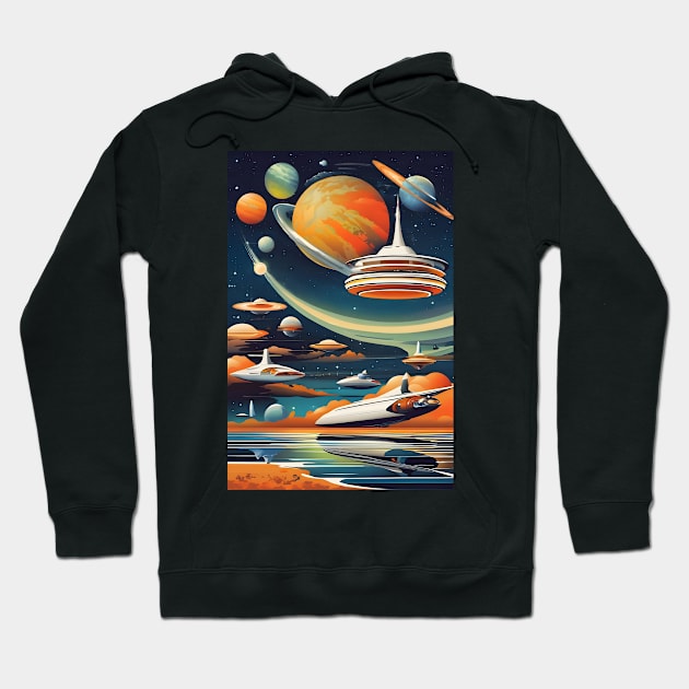 Soviet sci fi space art Hoodie by Spaceboyishere